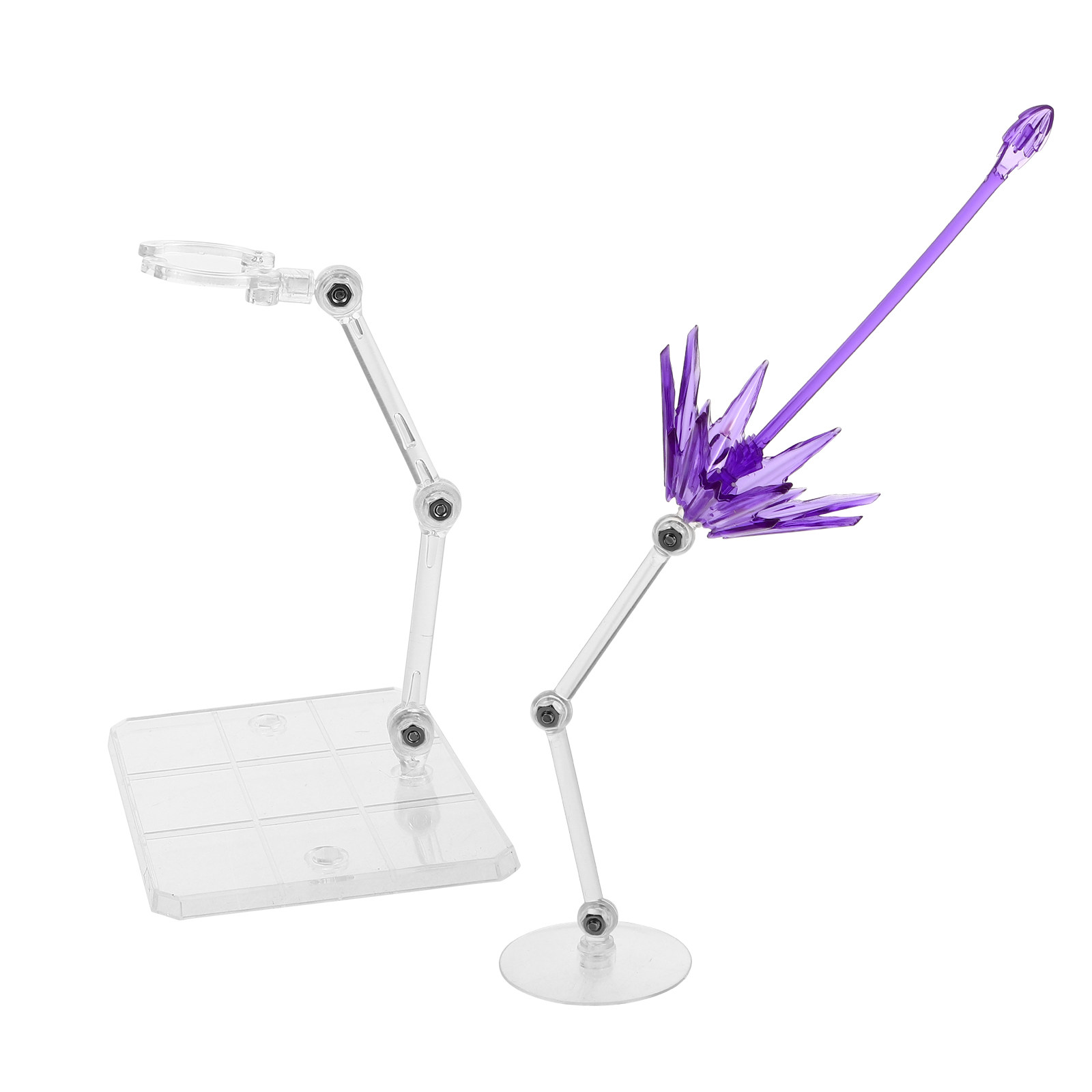 Action Figure Stand - 2 pièces de supports transparents pour