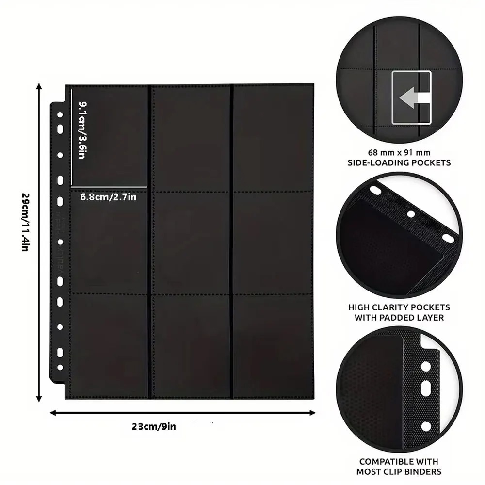 Lot de 10 pochettes noires A4  - Trading Card Binder avis et prix